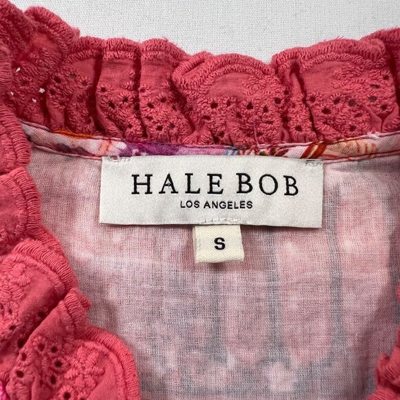 Hale Bob Selena Top in Pink Size Small Boho Bohemian - Picture 5 of 11